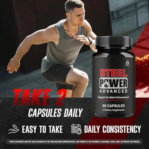 How to take Steel Power: two capsules daily with a glass of water