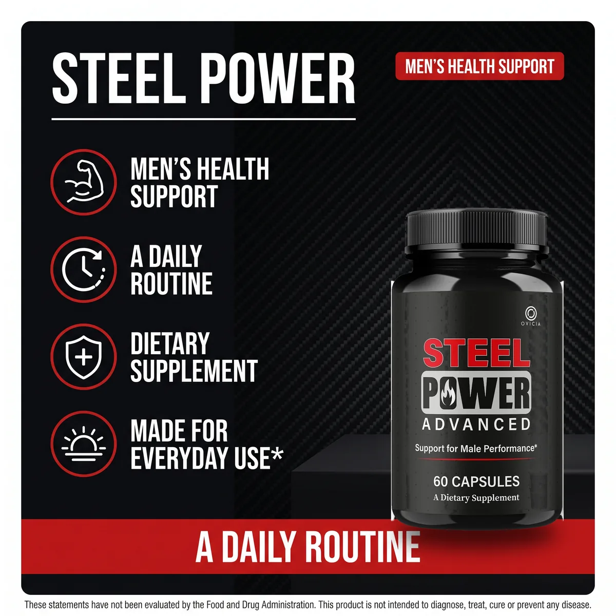 Steel Power men's health support: a simple daily dietary supplement for everyday use